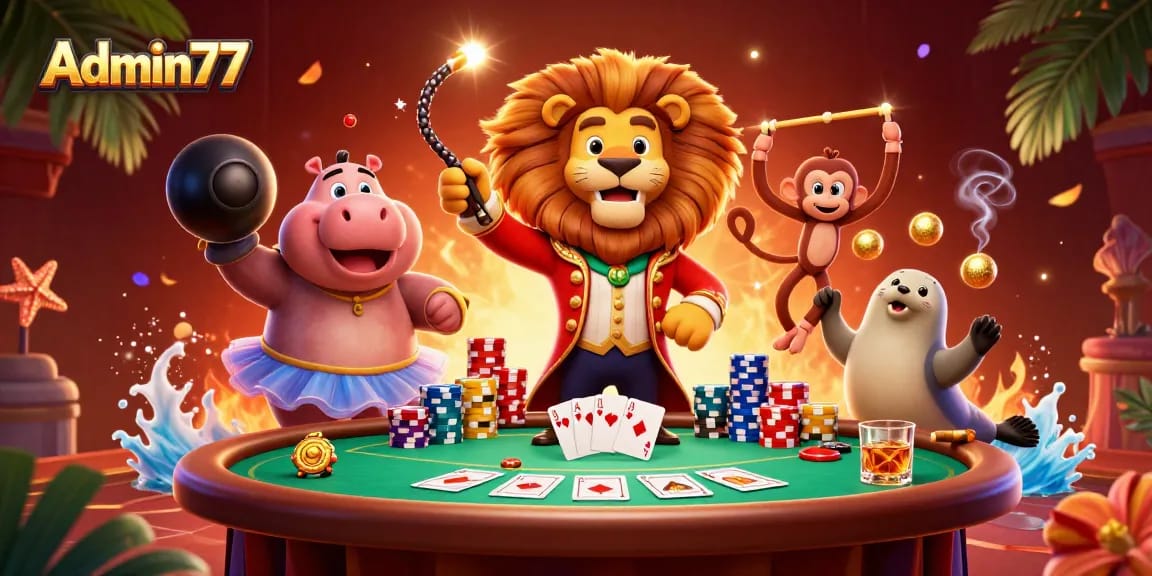 Experience thrilling wins with Admin77's exciting online gaming action and vibrant casino atmosphere.