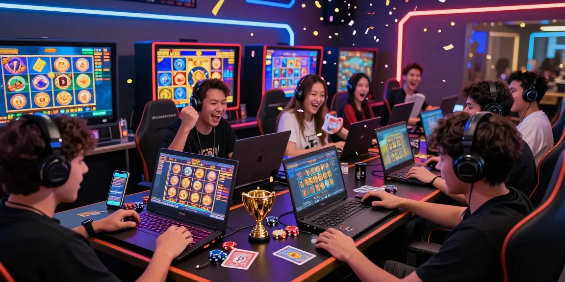 Players enjoying interactive situs toto games in vibrant gaming environment with modern technology.