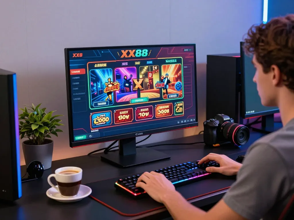 Engaging XX88 online gaming experience featuring vibrant gameplay and modern setup.