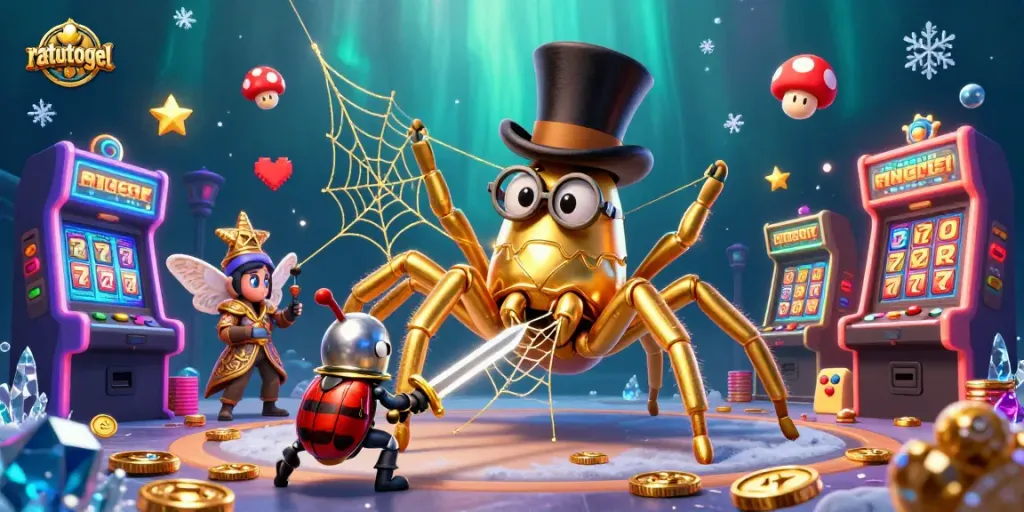 Engage in thrilling ratutogel experiences surrounded by vibrant casino-themed characters and elements.