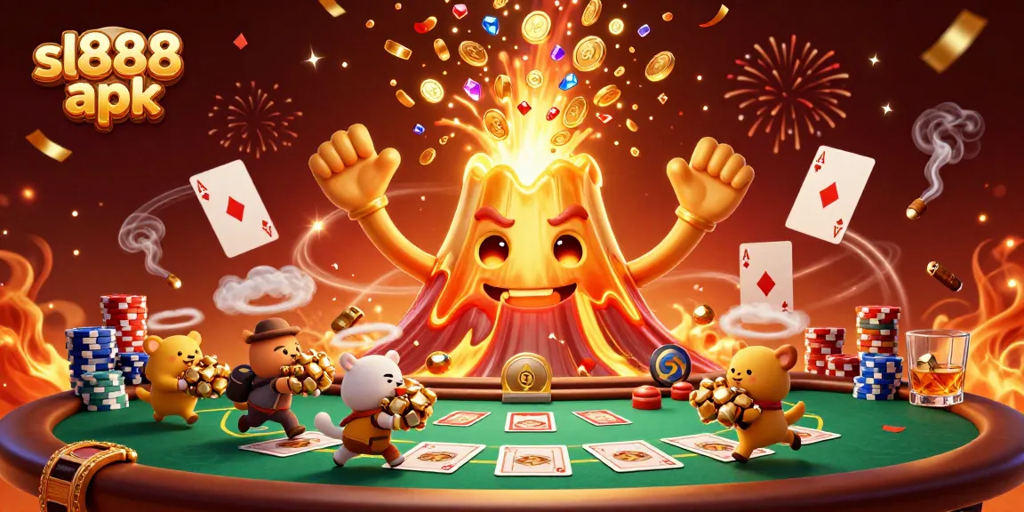 Experience the thrill of winning with sl888 apk and vibrant casino elements in this dynamic illustration.