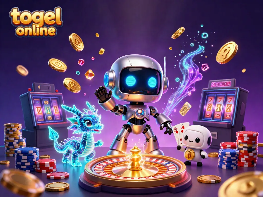 Menangkan togel online dengan karakter robot cyberpunk dan naga holografik yang menjaga keberuntungan.