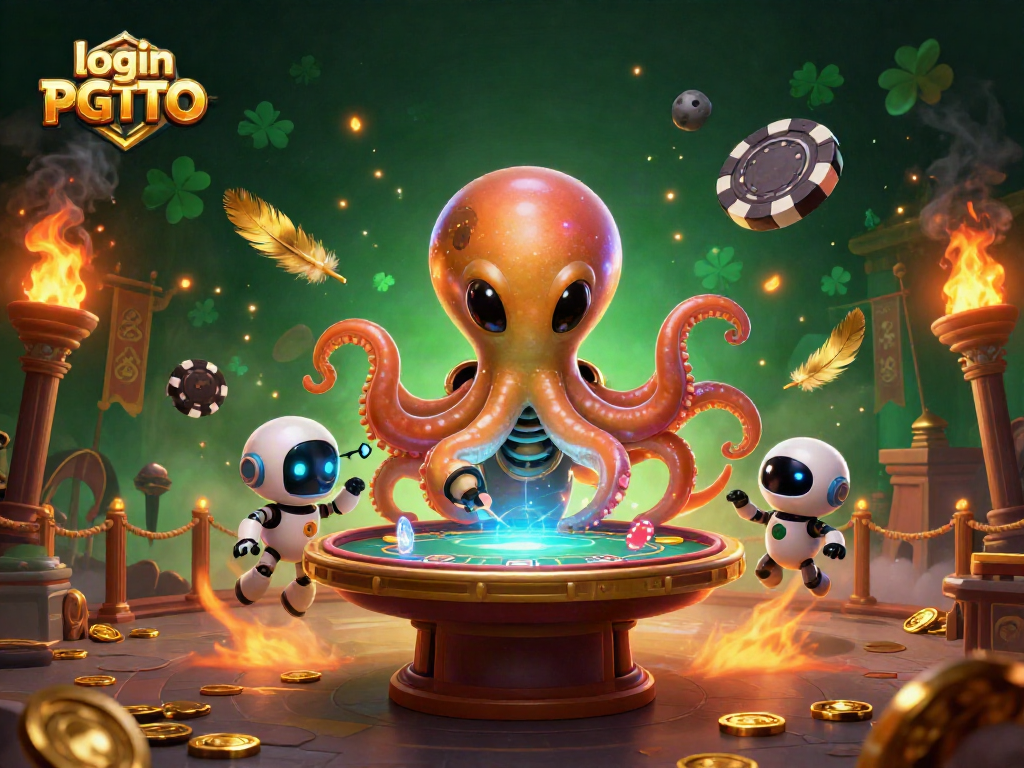 Experience login PGTOTO at a vibrant poker table, where alien characters buzz with excitement.