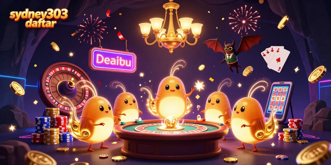 sydney303 daftar permainan kasino yang meriah dengan cahaya glowworm dan efek emas yang mencolok