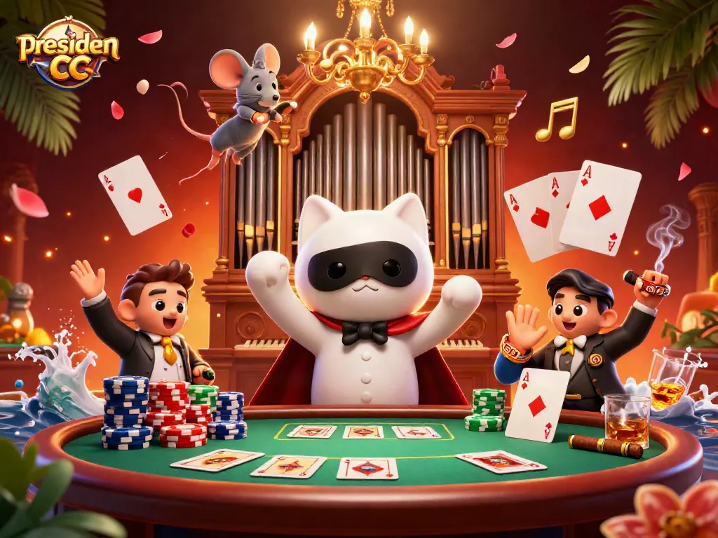 Experience thrilling gameplay at presiden cc with vibrant gambling elements in a dynamic casino scene.