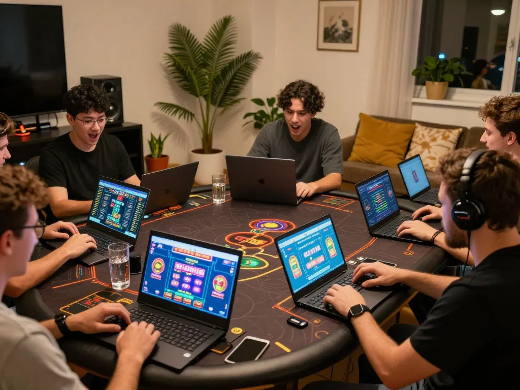Engaging gameplay scene of players using Paris888 for online casino games, showcasing excitement and strategy.