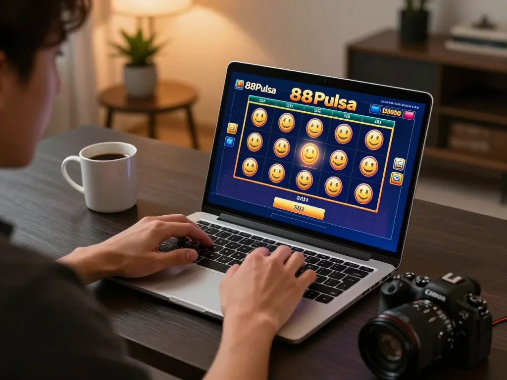 Pemutar pemain yang menarik untuk menang di 88Pulsa, menampilkan kegembiraan permainan online.