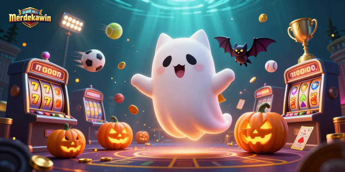 Permainan merdekawin jackpot dengan kucing hantu dan elemen kasino yang seru