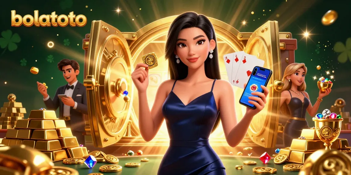 Experience winning at bolatoto with stunning visuals of a confident player in a dynamic casino scene.