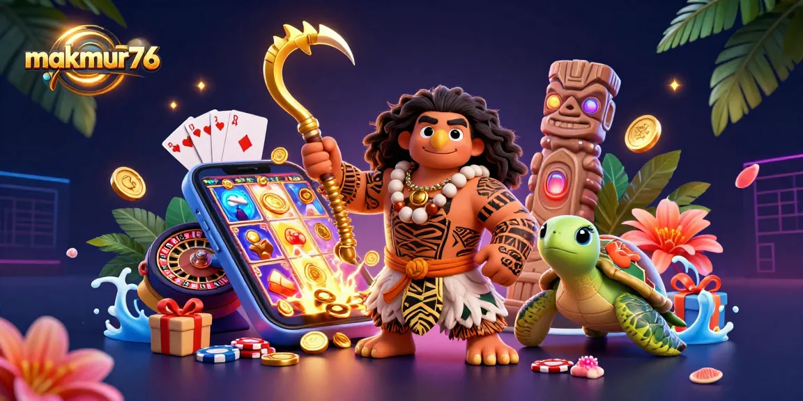 makmur76 offers exhilarating online gaming experiences with vibrant slot games and tropical visuals.