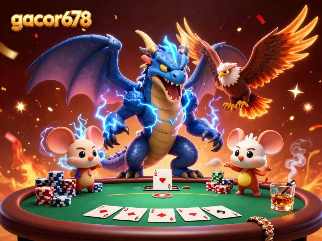 Experience high-stakes gaming action with gacor678 at an electrifying poker table.