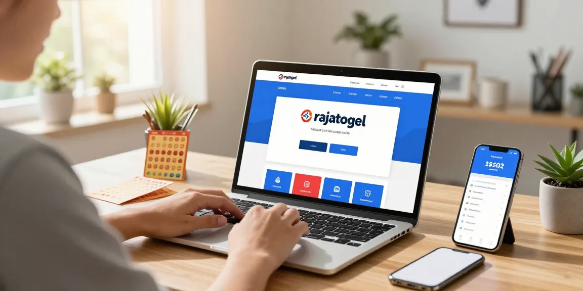 Pengguna rajatogel mengakses platform togel online di rumah dengan suasana cerah dan nyaman.