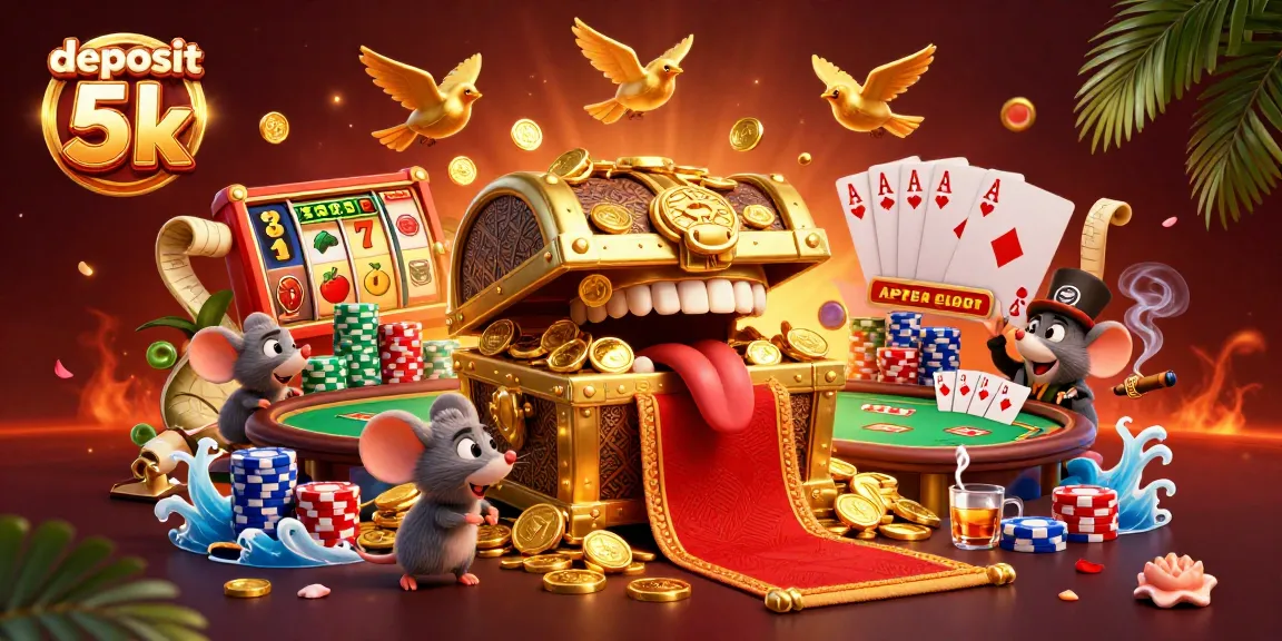 Mainkan deposit 5k slot dengan jackpot besar dan fitur menarik di kasino online kami.