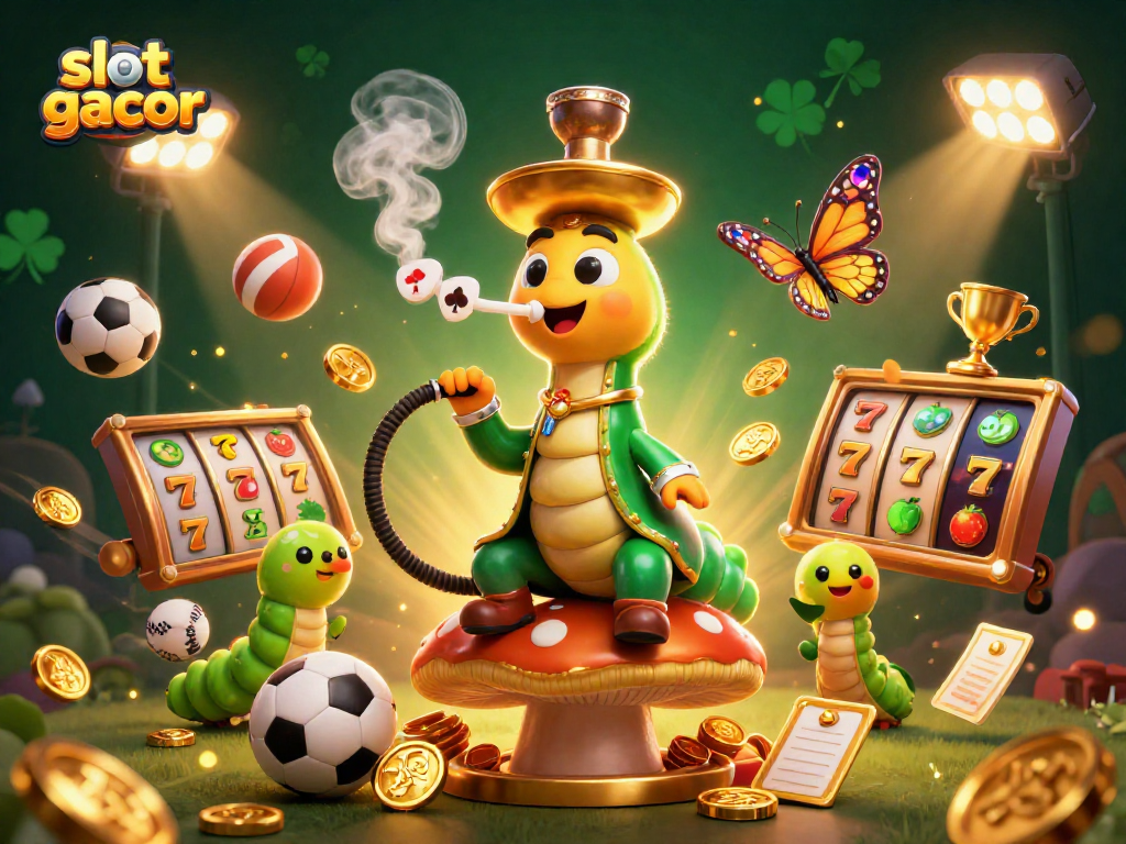 Temukan slot gacor dengan karakter kartun 3D di lingkungan penuh simbol perjudian.