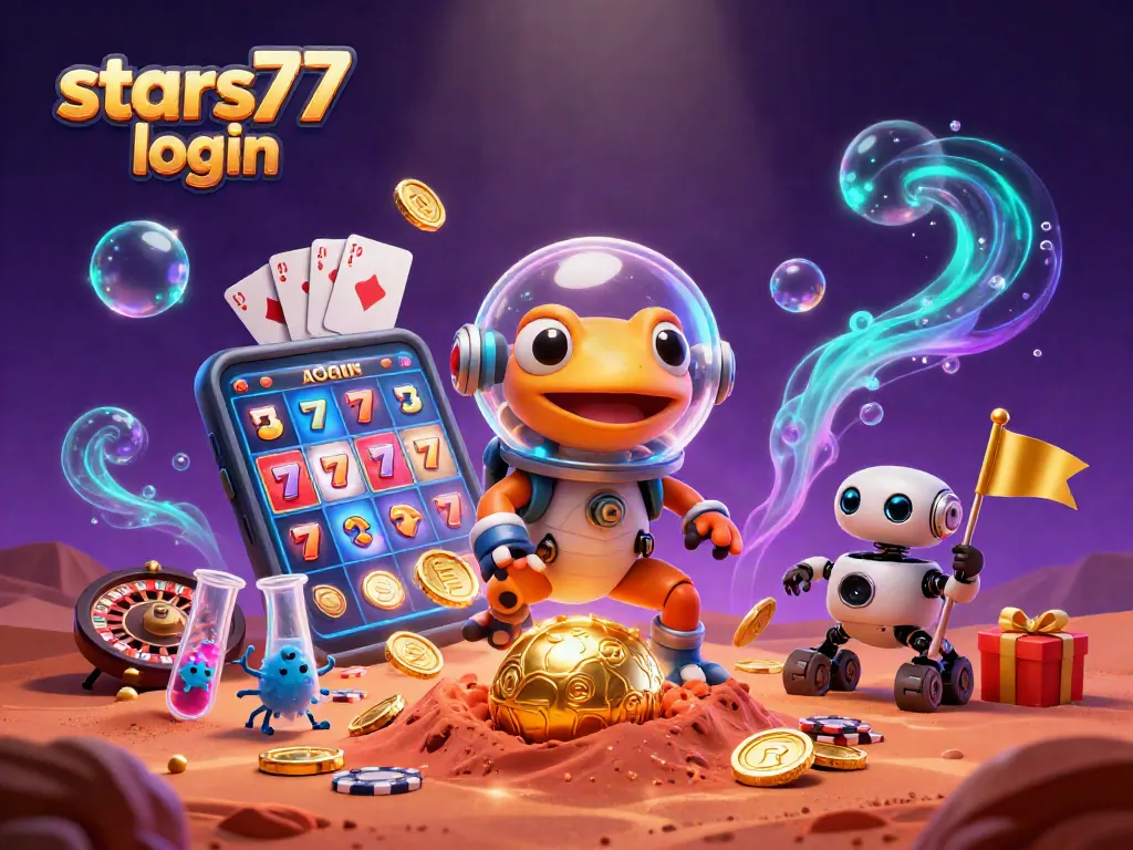 Slot dan jackpot menarik menunggu di stars77 login, dengan gecko luar angkasa dan robot mengungkapkan keajaiban.