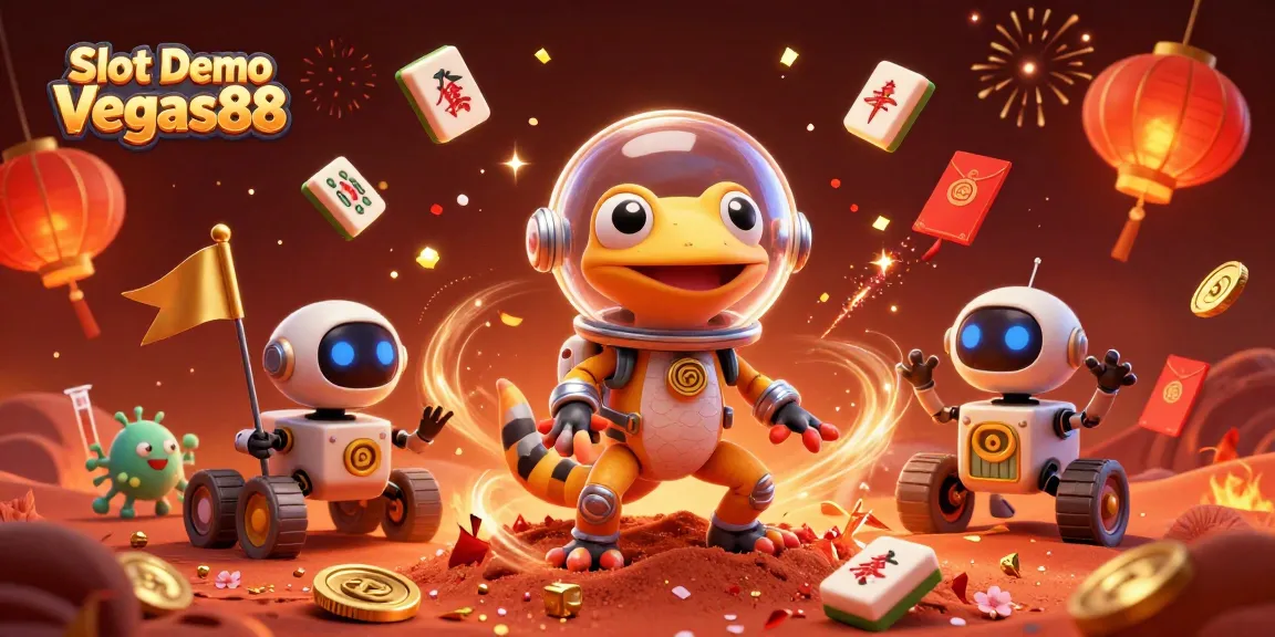 Experience the excitement of Slot Demo Vegas88 with a lively Martian adventure in a colorful casino.