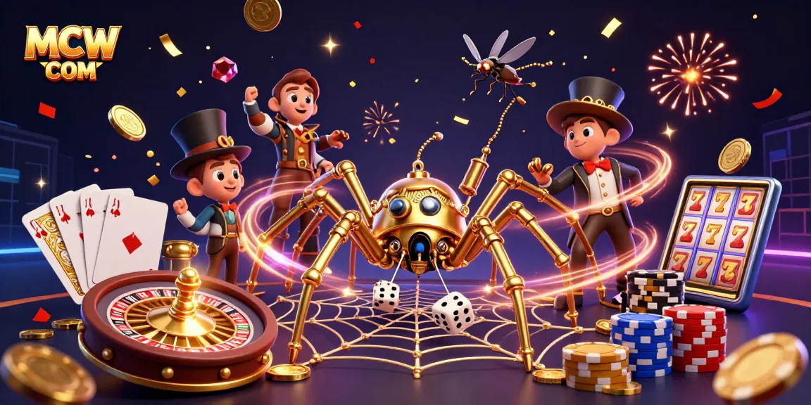 Experience the excitement of MCW COM with steampunk elements amidst lush casino visuals.