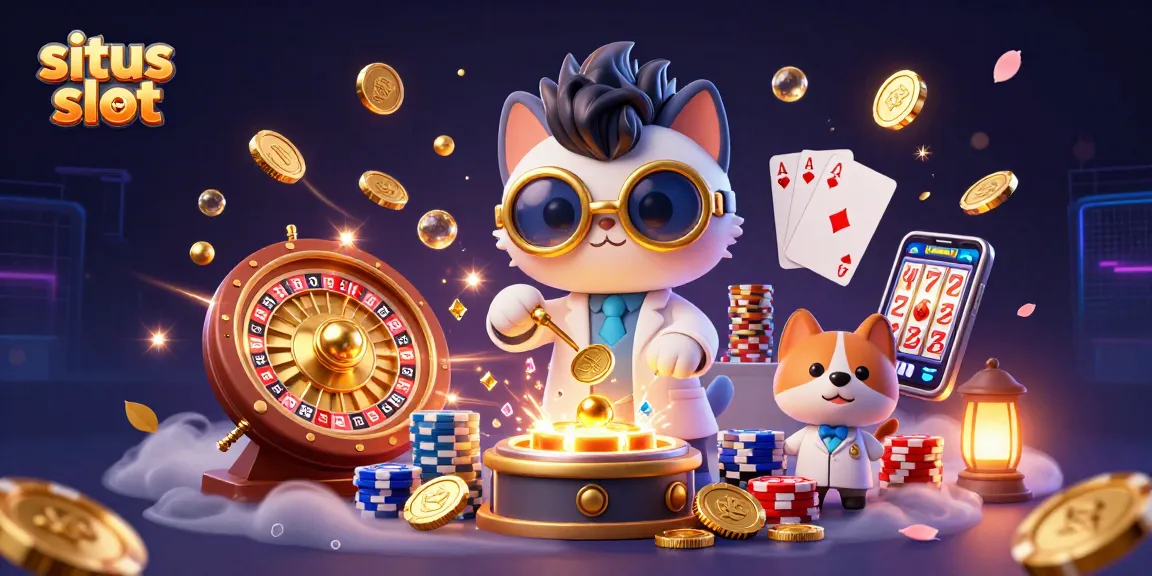 Menyaksikan situs slot yang menarik dengan kucing ilmuwan dan anjing asisten di dunia permainan kasino yang berkilau.