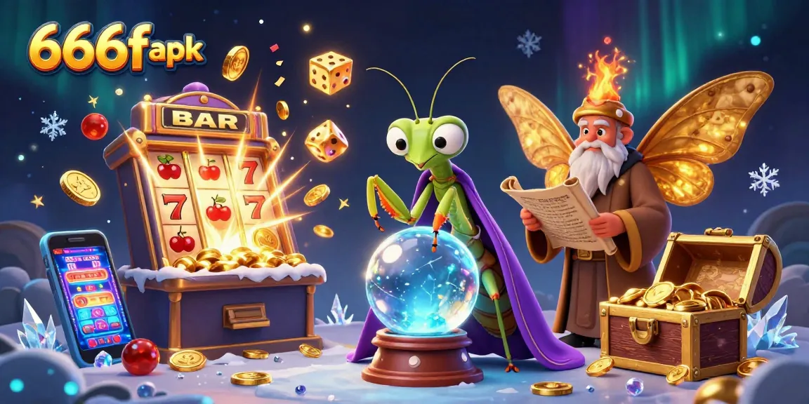 Experience thrilling gaming with 666f apk, featuring a mystical fortune teller and vibrant casino elements.