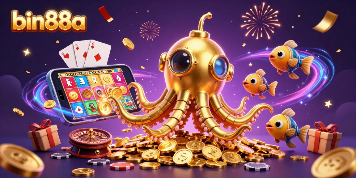 Experience the thrill at bin88a with vibrant casino games and golden treasures in a stunning visuals.