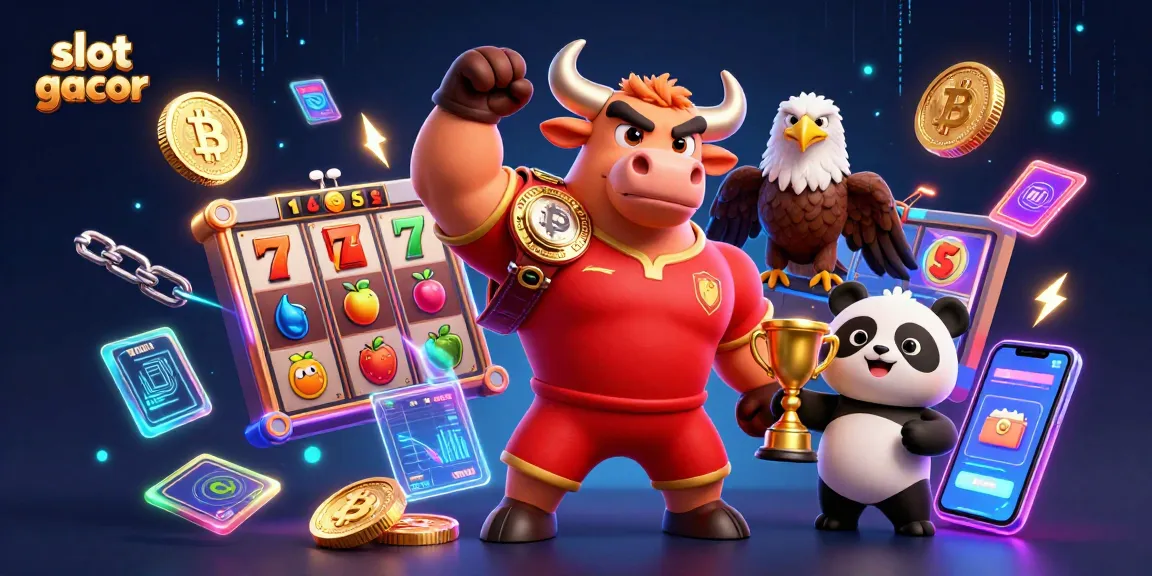 Experience the excitement of slot gacor with a muscular bull and lucky symbols!
