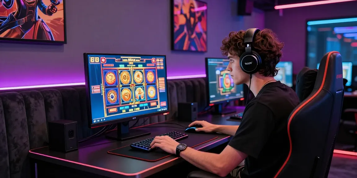 LUXURY777 pengalaman bermain game slot di ruang bermain yang mewah dengan pencahayaan ambient.