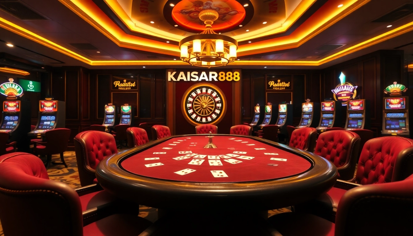 Kaisar888 branded luxury gaming experience with elegant casino games and ambiance.