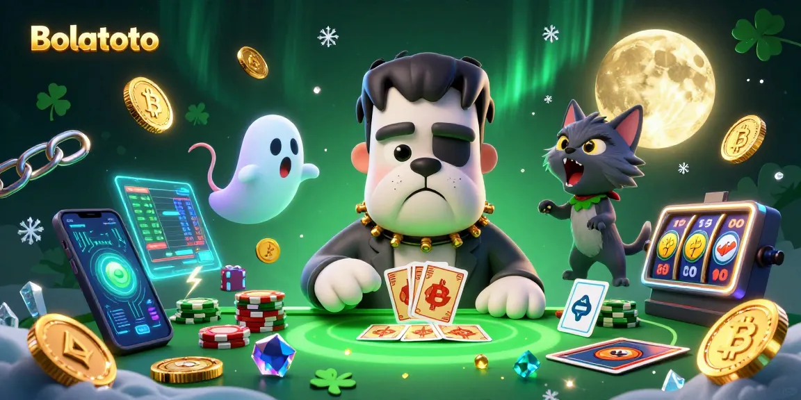 Engage with Bolatoto’s thrilling 3D casino scene featuring unique characters and crypto elements.