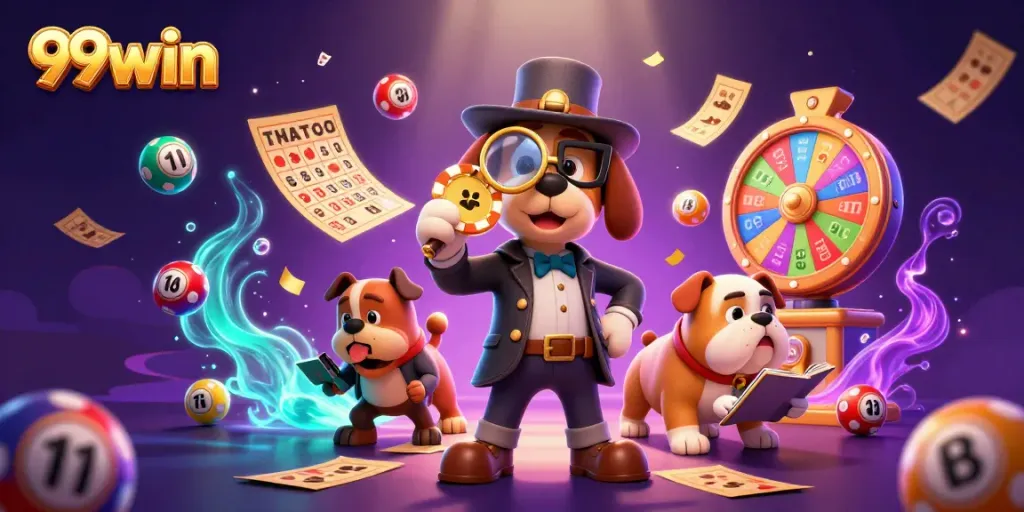 Engage with a lively scene from 99win's gambling universe, showcasing vibrant game elements.