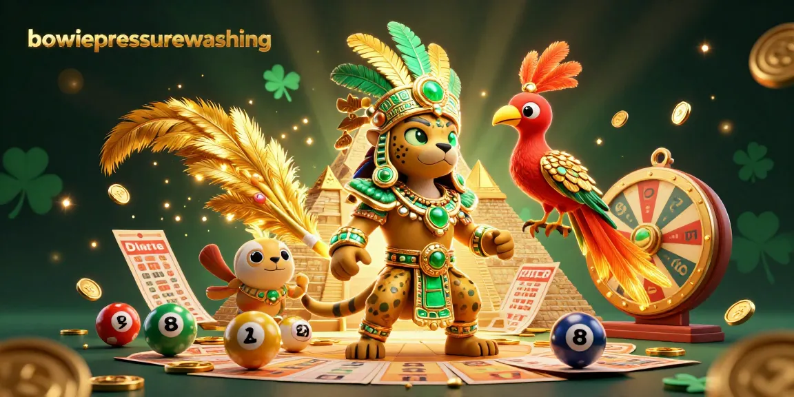 Engage with bowiepressurewashing's vibrant lottery-themed illustration showcasing 3D cartoon characters interacting with game elements.