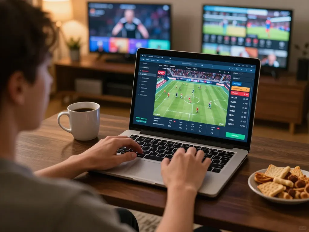 Engaging online sports betting activity at home with uu 88 gaming interface displayed