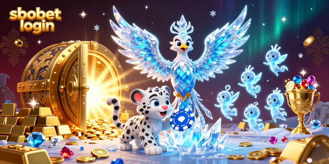 Experience sbobet login with vibrant characters in an ice-themed casino adventure featuring unique gaming elements.