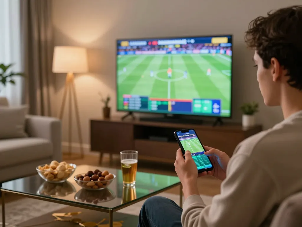 Screenshot of intense sports betting action with bj88bj app displayed on smartphone during live match.
