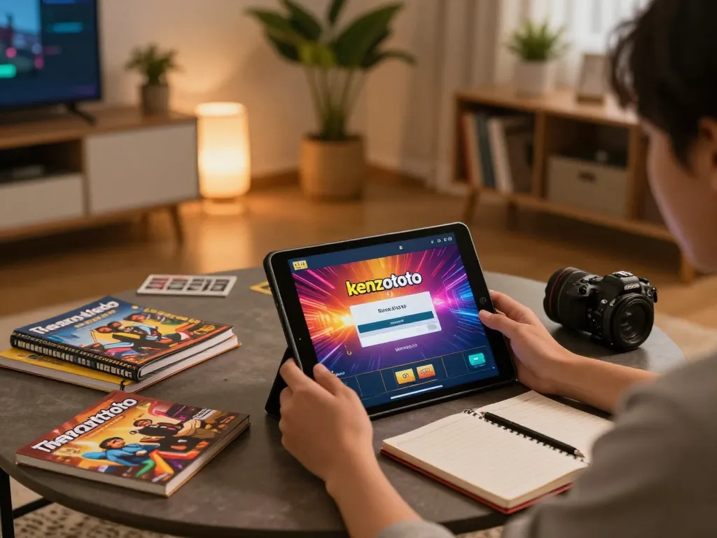 Layar login Kenzototo terlihat saat terlibat dalam perjudian online untuk peluang dan strategi yang lebih baik