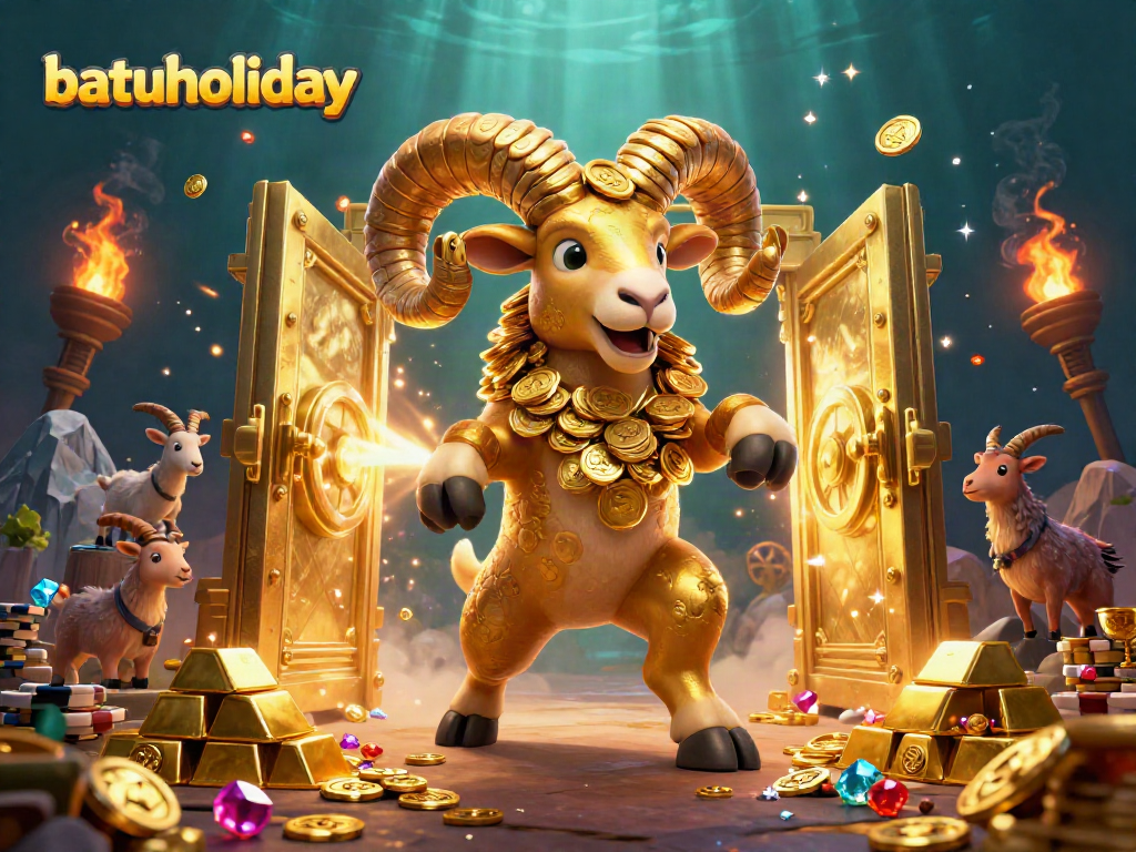 Experience batuholiday's thrilling casino adventure with dynamic 3D characters amidst treasures and excitement.