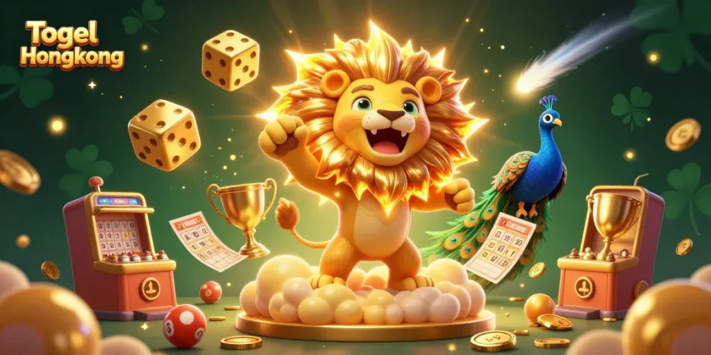Play Togel Hongkong with lively lottery elements, thrilling action, and vibrant colors in a dynamic 3D scene.